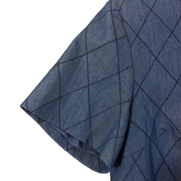 Kate Spade Quilted Chambray Mini Shift Dress - Picture 6 of 14